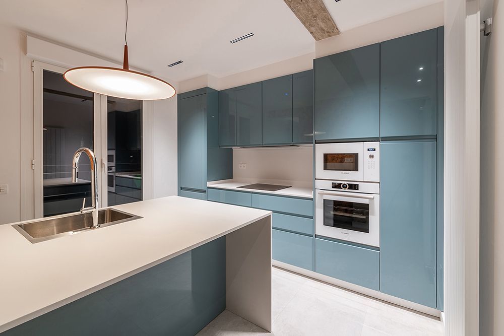 cocina azul nueva obra logroño